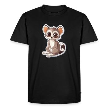 lémurien - T-shirt Premium bio Homme - noir - Devant - Nico (187cm)
