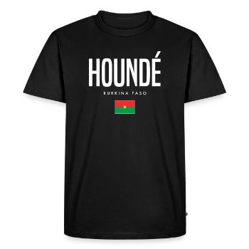 Houndé Burkina Faso - T-shirt Premium bio Homme - noir - Devant - Nico (187cm)