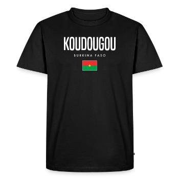 Koudougou Burkina Faso - T-shirt Premium bio Homme - noir - Devant - Nico (187cm)
