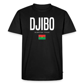 Djibo Burkina Faso - T-shirt Premium bio Homme - noir - Devant - Nico (187cm)