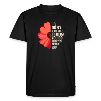 Ce n’est pas grave si la seule chose est l’haleine - T-shirt Premium bio Homme - noir - Devant - Nico (187cm)