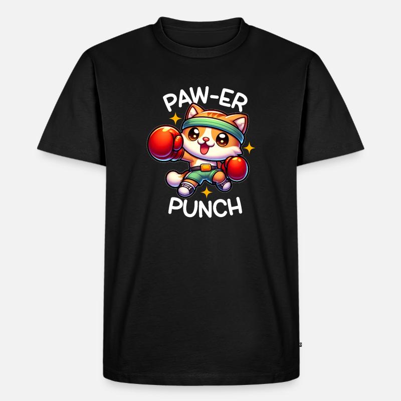 Boxerkatze - Männer Premium Bio T-Shirt - Schwarz