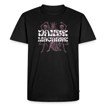 T-shirt avec motif du Roi Squelette Royal - T-shirt Premium bio Homme - noir - Devant - Nico (187cm)