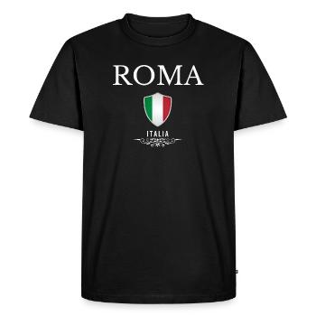 Rome Italie, design minimaliste élégant - T-shirt Premium bio Homme - noir - Devant - Nico (187cm)