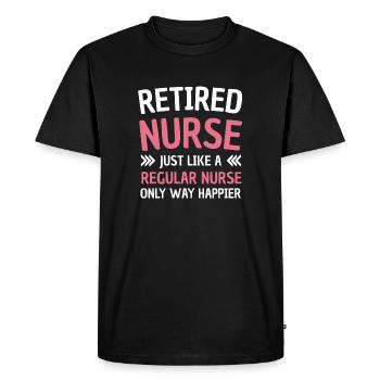 Infirmière à la retraite Humour Citation sur les soins infirmiers - T-shirt Premium bio Homme - noir - Devant - Nico (187cm)