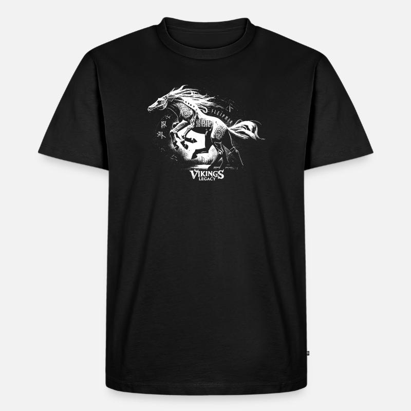 Sleipnir - Männer Premium Bio T-Shirt - Schwarz
