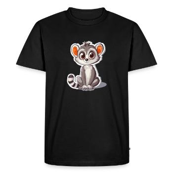 lemur - Men's Premium Organic T-Shirt - black - Front - Nico (187cm)