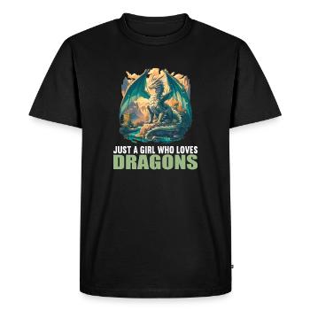 Dragon Dragon - Men's Premium Organic T-Shirt - black - Front - Nico (187cm)
