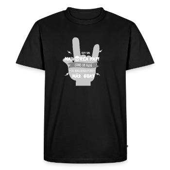 Motif humoristique de Majorque Papa - T-shirt Premium bio Homme - noir - Devant - Nico (187cm)