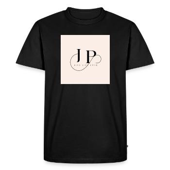 Elegant Monogram with Inspirational Motto - Men's Premium Organic T-Shirt - black - Front - Nico (187cm)