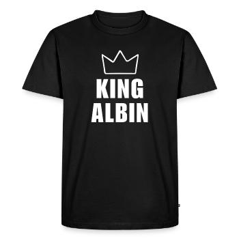 T-shirt Albin King Crown pour la fête des pères - T-shirt Premium bio Homme - noir - Devant - Nico (187cm)