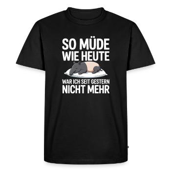 As tired as today Tapir sleep shirt gift - Men's Premium Organic T-Shirt - black - Front - Nico (187cm)