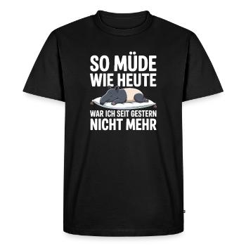 As tired as today Tapir sleep shirt gift - Men's Premium Organic T-Shirt - black - Front - Nico (187cm)