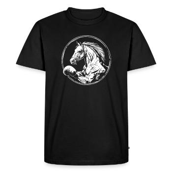 Cheval Boxer Boxe MMA - T-shirt Premium bio Homme - noir - Devant - Nico (187cm)