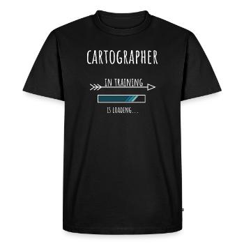 Cadeau Profession Formation Cartographe - T-shirt Premium bio Homme - noir - Devant - Nico (187cm)
