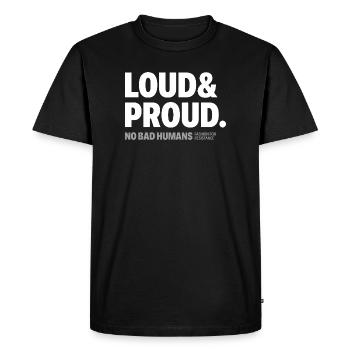 Loud&Proud - Men's Premium Organic T-Shirt - black - Front - Nico (187cm)