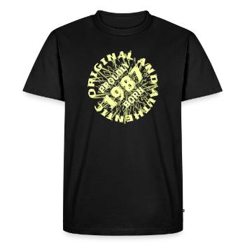 1987 - Men's Premium Organic T-Shirt - black - Front - Nico (187cm)