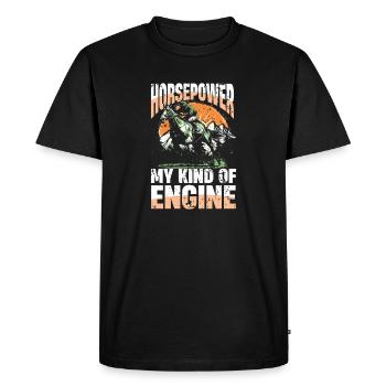 Puissance Mon type de moteur Reiter Pferdeliebe - T-shirt Premium bio Homme - noir - Devant - Nico (187cm)