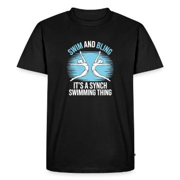 Synchronized swimming Artistic swimming Water sports - Men's Premium Organic T-Shirt - black - Front - Nico (187cm)
