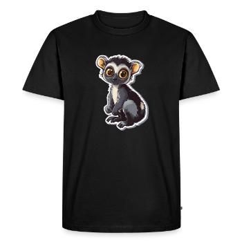 lémurien - T-shirt Premium bio Homme - noir - Devant - Nico (187cm)