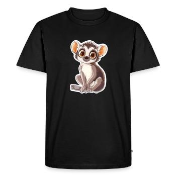 lémurien - T-shirt Premium bio Homme - noir - Devant - Nico (187cm)
