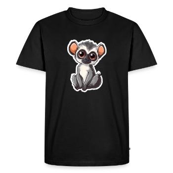 lémurien - T-shirt Premium bio Homme - noir - Devant - Nico (187cm)