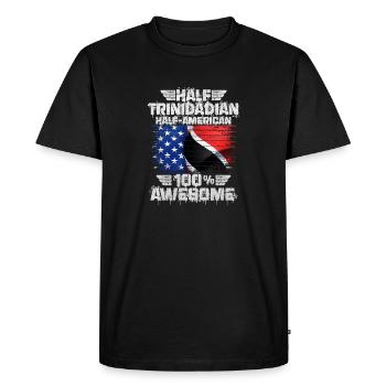 Trinité-et-Tobago - T-shirt Premium bio Homme - noir - Devant - Nico (187cm)