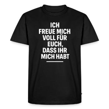 I'm so happy for you - Funny saying - Men's Premium Organic T-Shirt - black - Front - Nico (187cm)