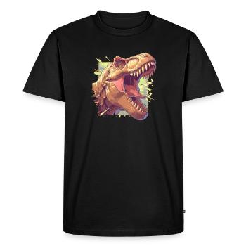 Dino Dinosaure Dinosaure - T-shirt Premium bio Homme - noir - Devant - Nico (187cm)