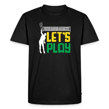 Tennis Player Let's Play Tennis - Men's Premium Organic T-Shirt - black - Front - Nico (187cm)