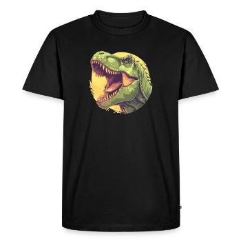Dino Dinosaure Dinosaure - T-shirt Premium bio Homme - noir - Devant - Nico (187cm)