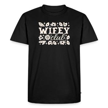 Wifey club drôle cowboy femme mariée à être western - T-shirt Premium bio Homme - noir - Devant - Nico (187cm)