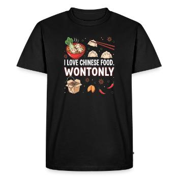 Design expressif d'amour de la cuisine chinoise - T-shirt Premium bio Homme - noir - Devant - Nico (187cm)