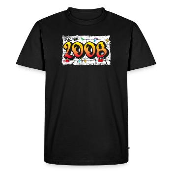 Graffiti Vivid 2008 – 17 ans d’énergie audacieuse - T-shirt Premium bio Homme - noir - Devant - Nico (187cm)