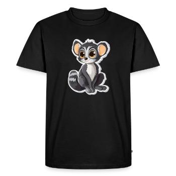 lémurien - T-shirt Premium bio Homme - noir - Devant - Nico (187cm)
