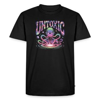 Untoxic Cosmic Alien - Men's Premium Organic T-Shirt - black - Front - Nico (187cm)