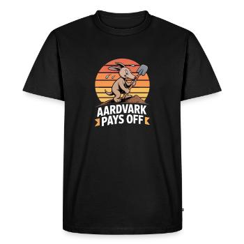 Aardvark est payant Motivation d'Aardvark - T-shirt Premium bio Homme - noir - Devant - Nico (187cm)