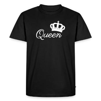 Conception élégante de la typographie de la couronne de la reine - T-shirt Premium bio Homme - noir - Devant - Nico (187cm)