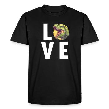 Dino Dinosaure Dinosaure - T-shirt Premium bio Homme - noir - Devant - Nico (187cm)