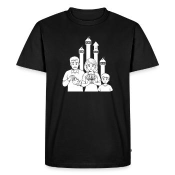 The Family's Worries - Men's Premium Organic T-Shirt - black - Front - Nico (187cm)