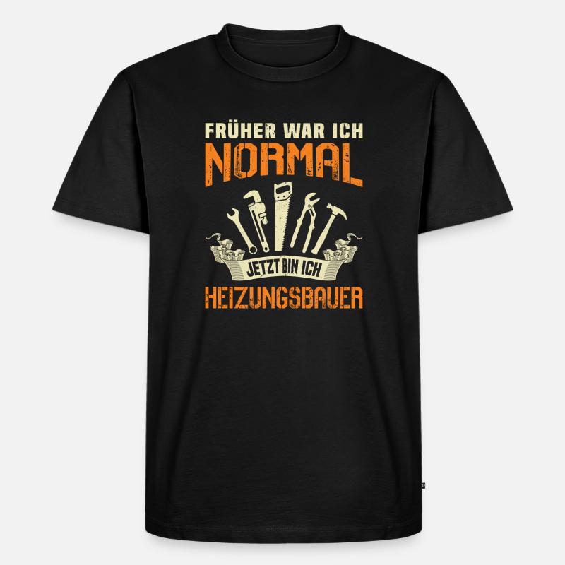 Heating Engineer Heating Construction Plumber Plumber - Men's Premium Organic T-Shirt - black