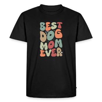 Best Dog Mom Ever Autumn - Men's Premium Organic T-Shirt - black - Front - Nico (187cm)