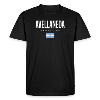 Avellaneda Argentine Argentine - T-shirt Premium bio Homme - noir - Devant - Nico (187cm)