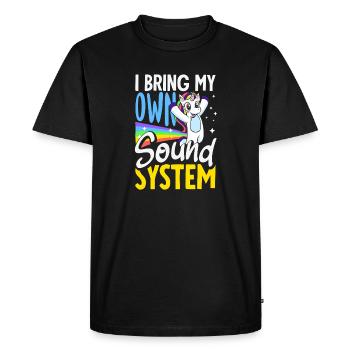 Public Fart Funny Inappropriate - Men's Premium Organic T-Shirt - black - Front - Nico (187cm)