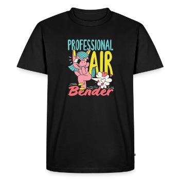 Public Fart Funny Inappropriate - Men's Premium Organic T-Shirt - black - Front - Nico (187cm)