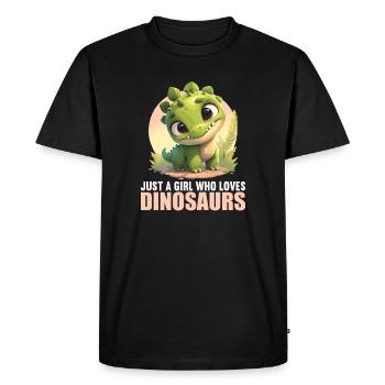 Dino Dinosaure Dinosaure - T-shirt Premium bio Homme - noir - Devant - Nico (187cm)