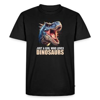 Dino Dinosaure Dinosaure - T-shirt Premium bio Homme - noir - Devant - Nico (187cm)