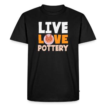 Amoureux de l'art de la poterie - T-shirt Premium bio Homme - noir - Devant - Nico (187cm)