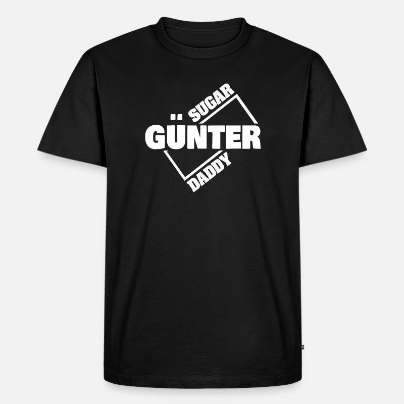 Sugardaddy Guenter - Männer Premium Bio T-Shirt - Schwarz
