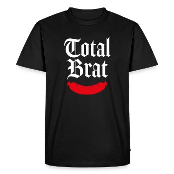 Total Brat - Men's Premium Organic T-Shirt - black - Front - Nico (187cm)
